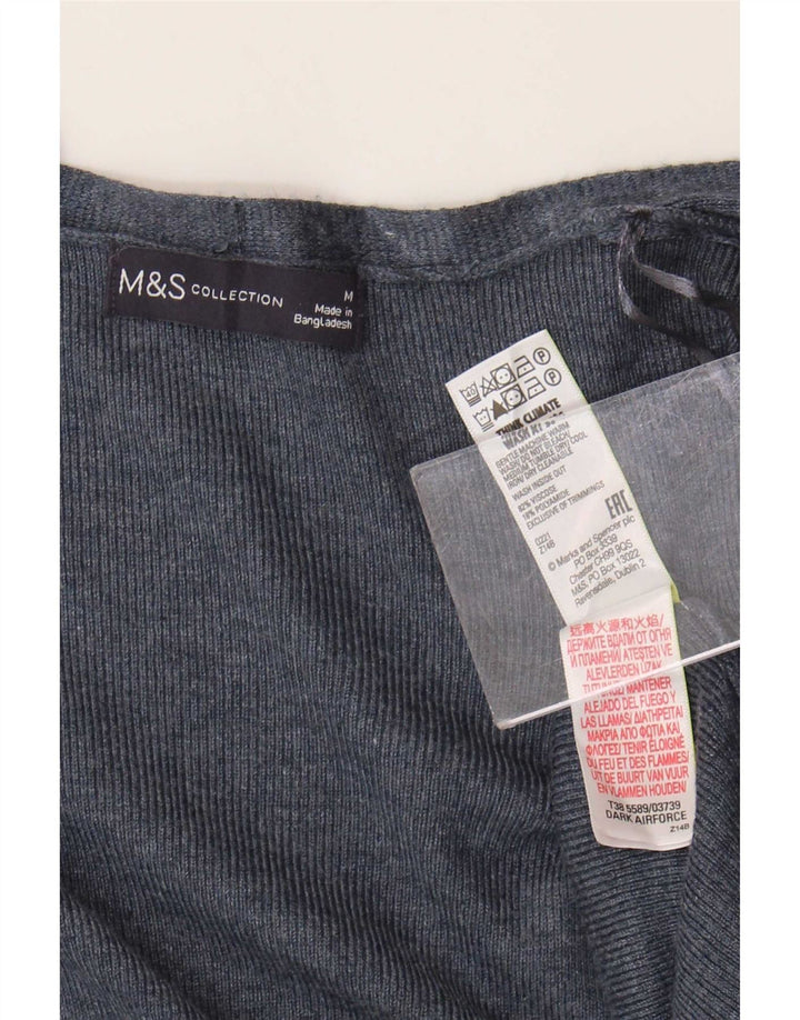 Marks & Spencer Γυναικείο πουλόβερ Longline Cardigan UK 14 Medium Navy Blue