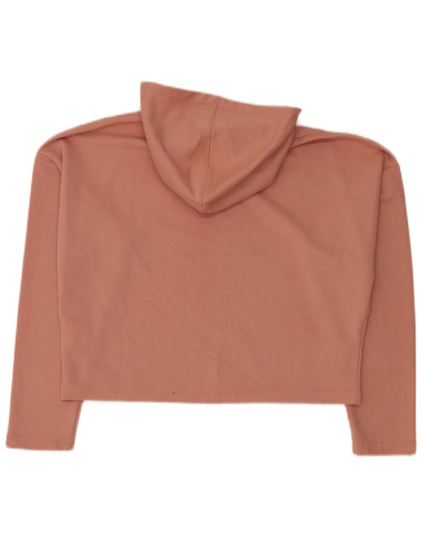 Γυναικείο PUMA Oversized Crop Graphic Hoodie Jumper UK 12 Medium Pink