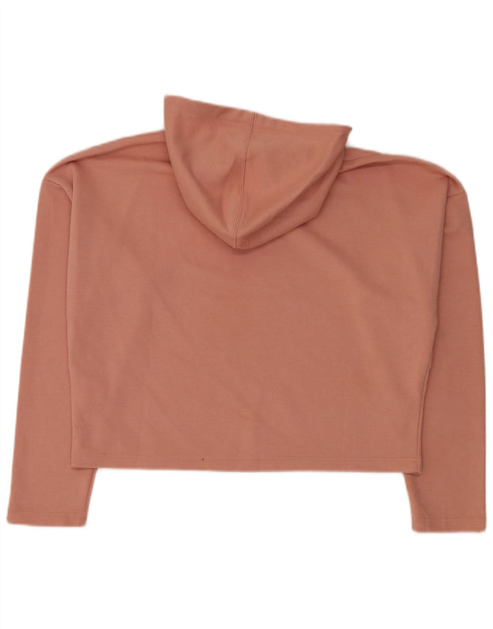 Γυναικείο PUMA Oversized Crop Graphic Hoodie Jumper UK 12 Medium Pink