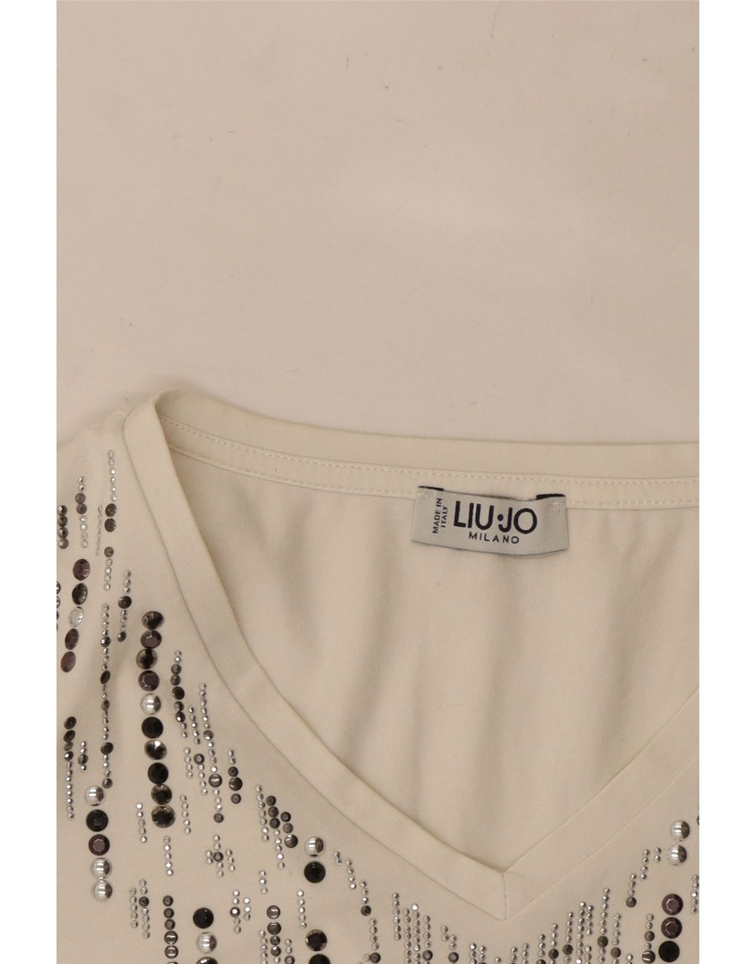 LIU JO Γυναικείο T-Shirt Milano Top UK 12 Medium White