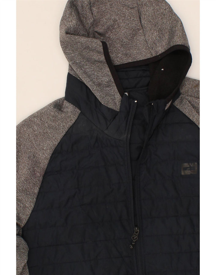 JACK & JONES Mens Padded Tracksuit Top Jacket Medium Navy Blue Colourblock Vintage Jack & Jones and Second-Hand Jack & Jones from Messina Hembry 