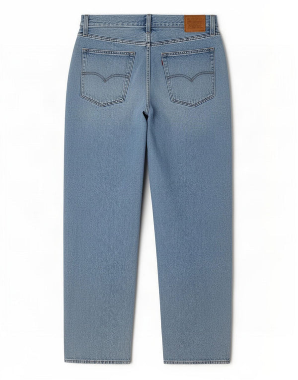 Levi's Womens Baggy Dad Distressed Loose Jeans W30 L32 Blue Cotton