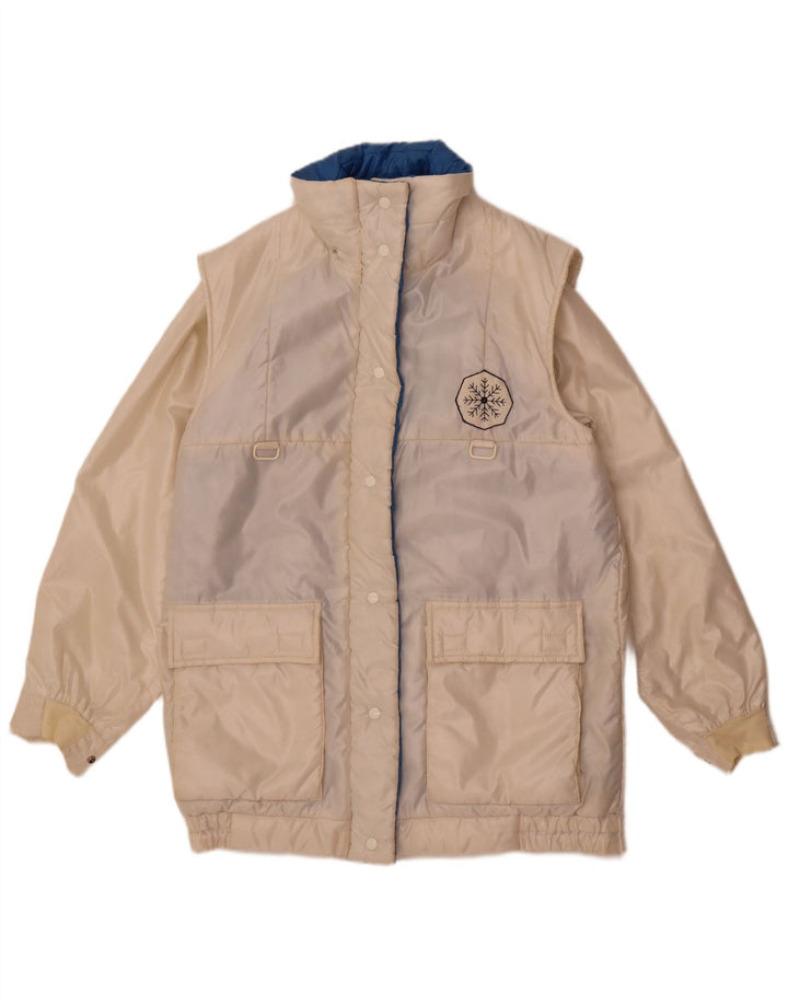 Vintage γυναικείο αδιάβροχο UK 14 Medium White