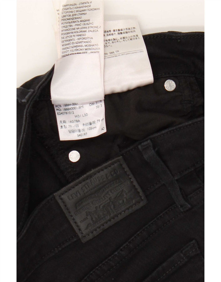 Levi's Womens 712 Slim Jeans W31 L30 Μαύρο βαμβακερό
