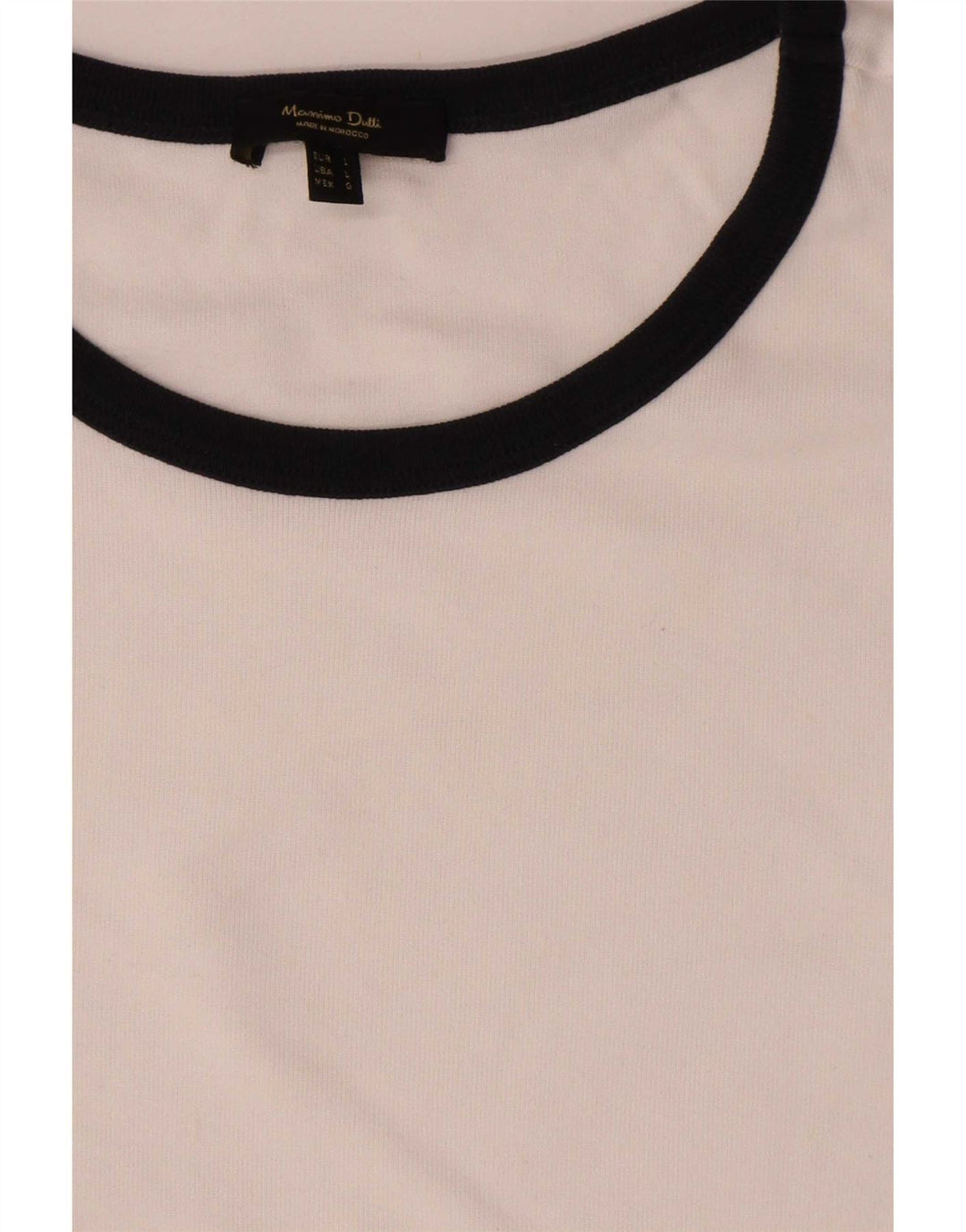 Massimo Dutti Γυναικείο T-Shirt Top UK 14 Large White Colourblock