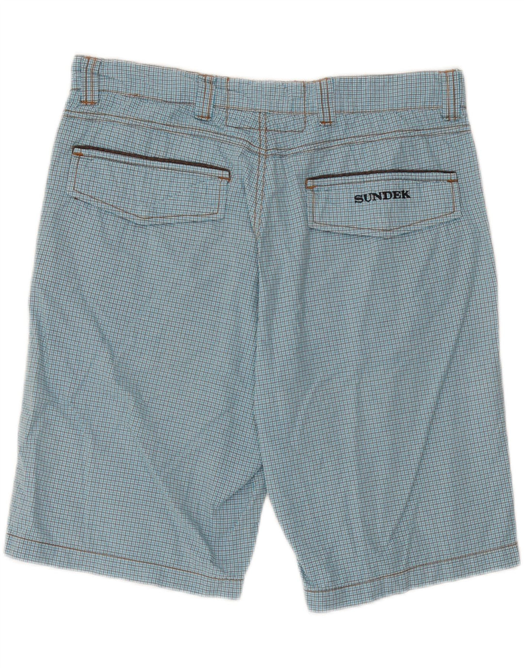 Sundek Ανδρικό σορτς Chino W33 Large Blue Check Cotton