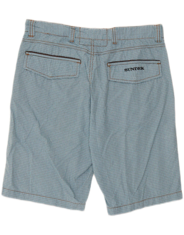 Sundek Ανδρικό σορτς Chino W33 Large Blue Check Cotton