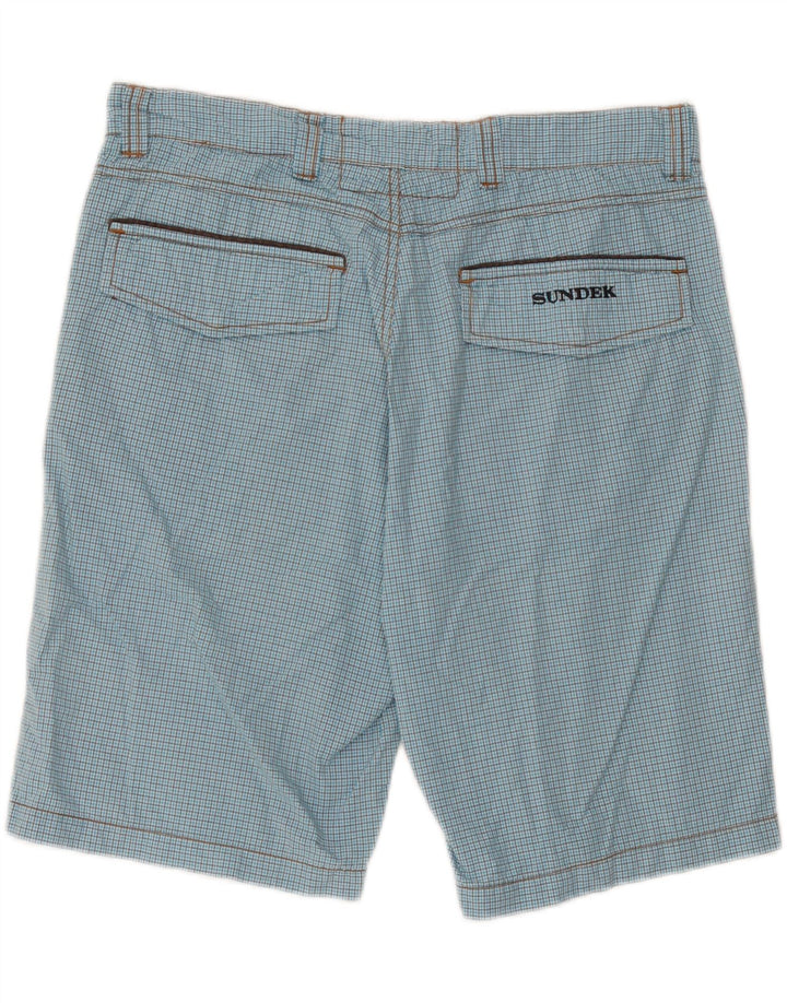 Sundek Ανδρικό σορτς Chino W33 Large Blue Check Cotton