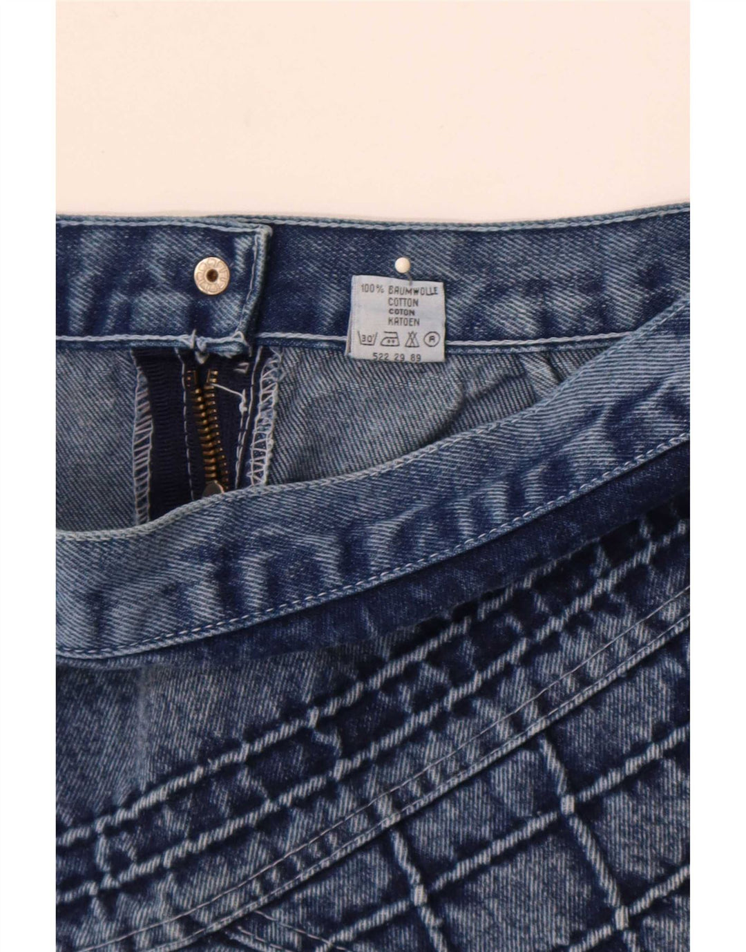 Vintage Γυναικεία Μίνι Τζιν Φούστα IT 44 Medium W30 Μπλε Βαμβακερή