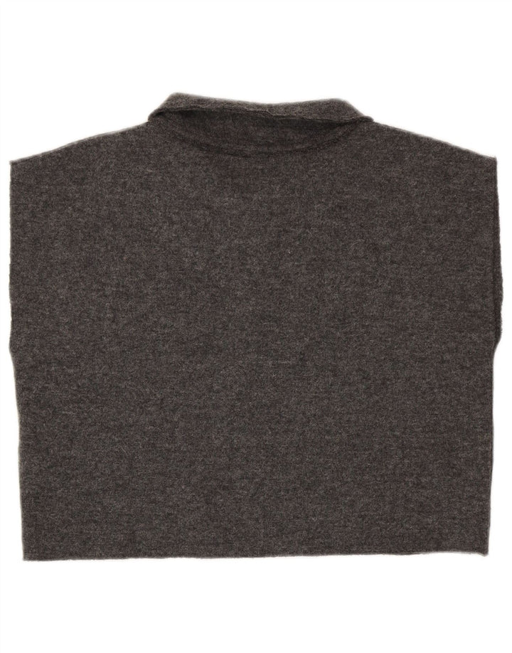 Zara Γυναικείο Αμάνικο Πόλο Μπλουζάκι UK 14 Medium Grey Polyester