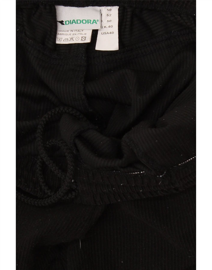 DIADORA Mens Tracksuit Trousers UK 40 Medium  Black Polyester Vintage Diadora and Second-Hand Diadora from Messina Hembry 