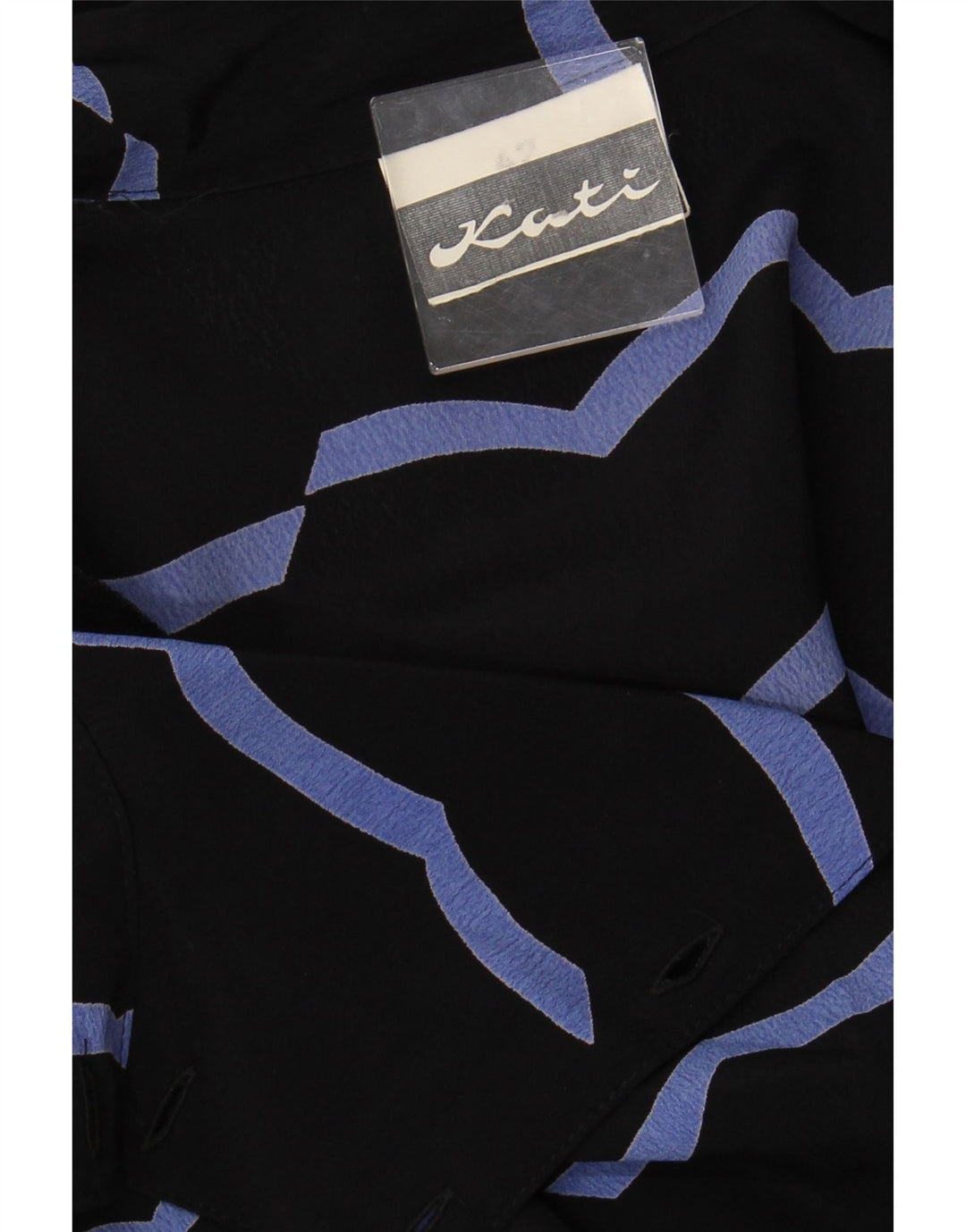 VINTAGE Γυναικείο μάξι φόρεμα 3/4 μανίκι IT 42 μέτριο μαύρο ριγέ βισκόζη