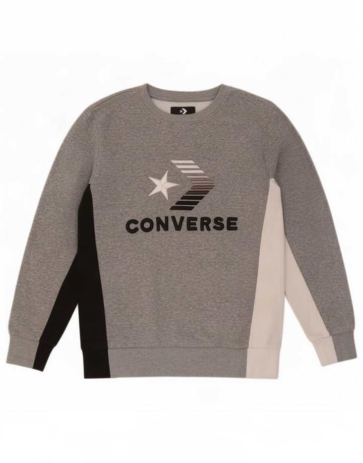 Converse Boys Graphic Φούτερ Jumper 12-13 ετών Μεγάλο γκρι χρώμα