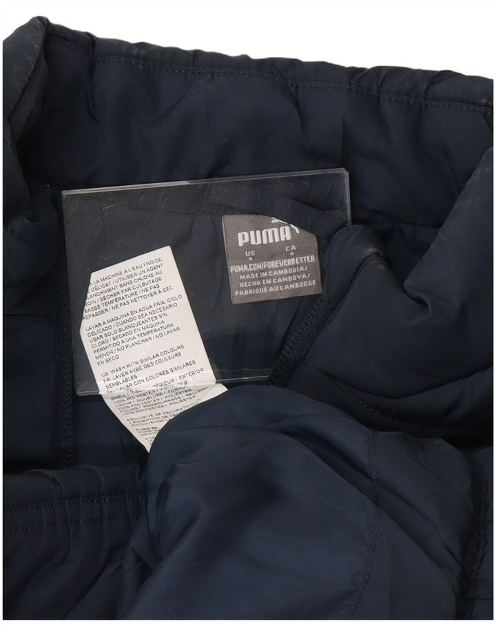 Puma Boys Padded Gilet 7-8 Years Navy Blue Colorblock Πολυεστέρας