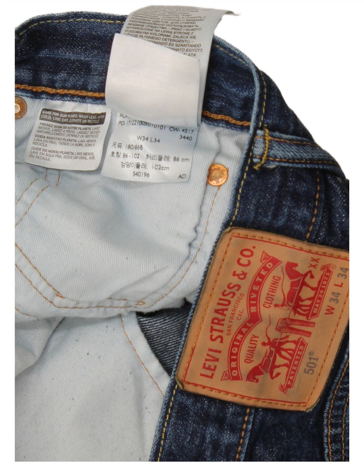 LEVI'S Ανδρικό τζιν 501 ίσιο W34 L34 Μπλε