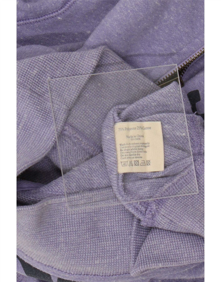 Ανδρικό πουλόβερ με κουκούλα με φερμουάρ Jack Wills, μεσαίο πορφυρό πολυεστέρας