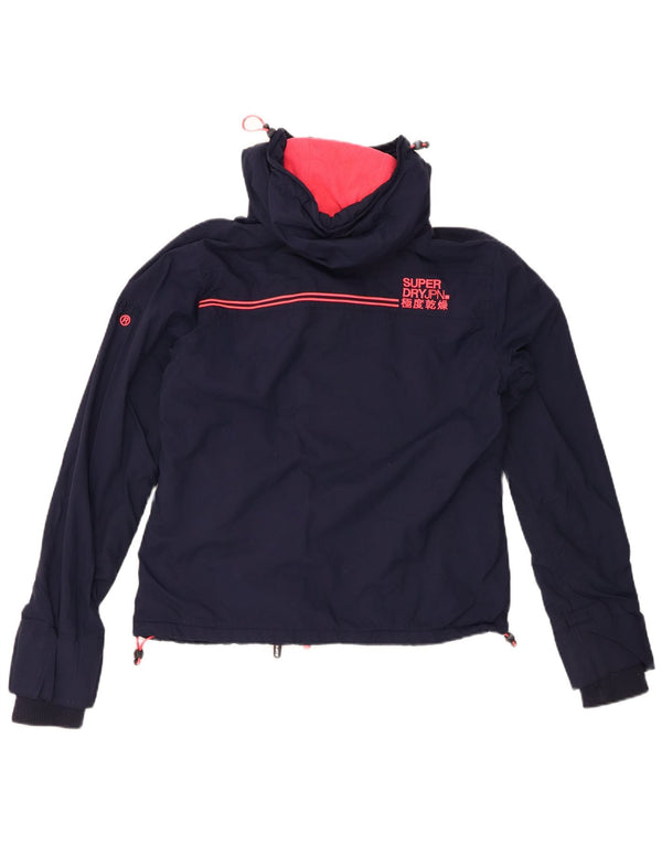 Γυναικείο Μπουφάν SUPERDRY γραφικό αντιανεμικό UK 14 Medium Navy Blue