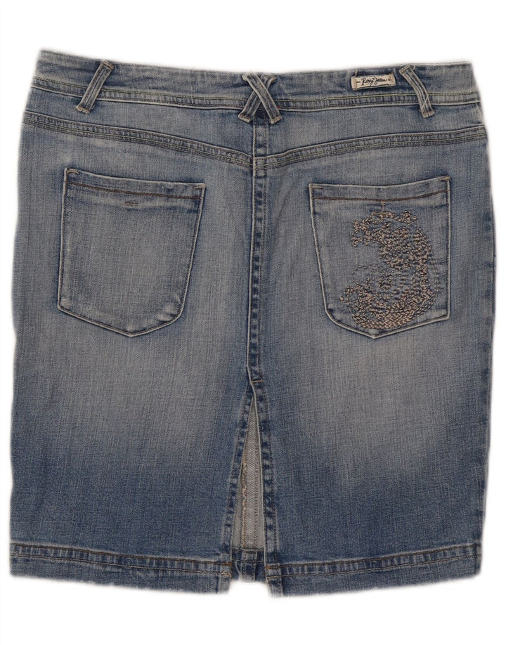 Roxy Γυναικεία Μίνι Τζιν Φούστα US 12 Μεγάλη W32 Μπλε Βαμβακερή