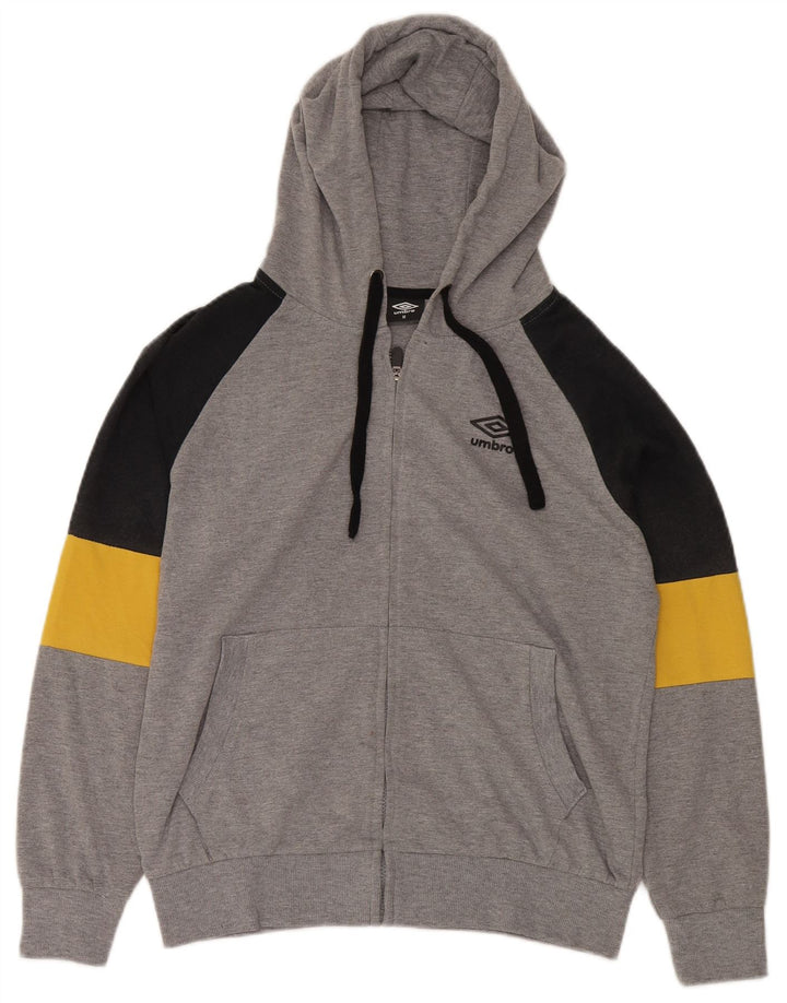 Ανδρικό πουλόβερ με κουκούλα με φερμουάρ UMBRO, μεσαίο γκρι, βαμβακερό