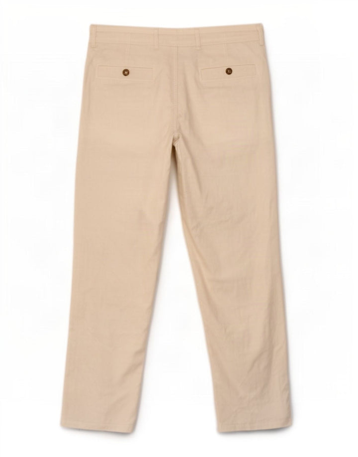 Marks & Spencer Ανδρικό Παντελόνι Chino Straight Blue Harbour W34 L29 Λευκό