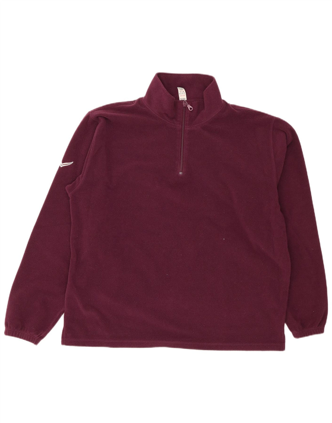 Trigema Ανδρικό φερμουάρ Fleece Jumper Μεγάλο Βουργουνδί Πολυεστέρας