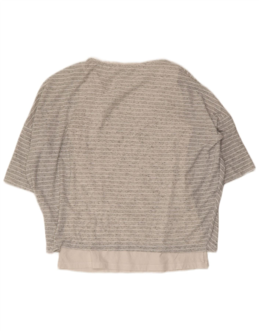 ΦΑΣΗ ΟΓΔΟ Γυναικεία μπλούζα Loose Fit Top UK 10 Small Grey Pinstripe