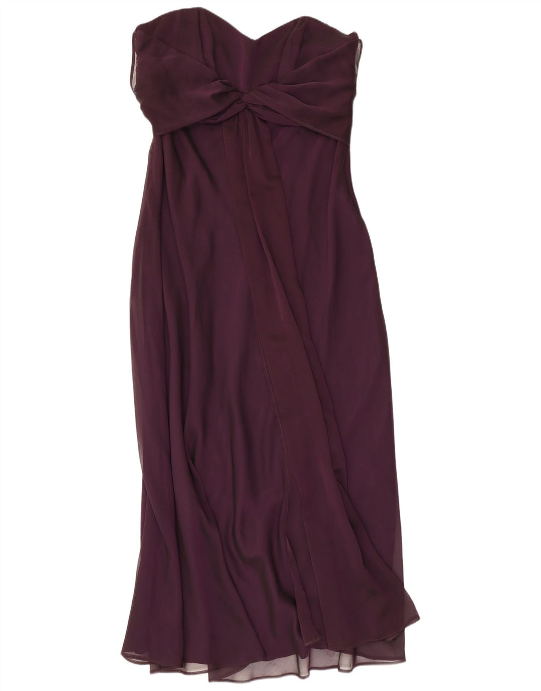 DEBUT Γυναικείο Maxi Στράπλες Φόρεμα UK 18 XL Purple Polyester