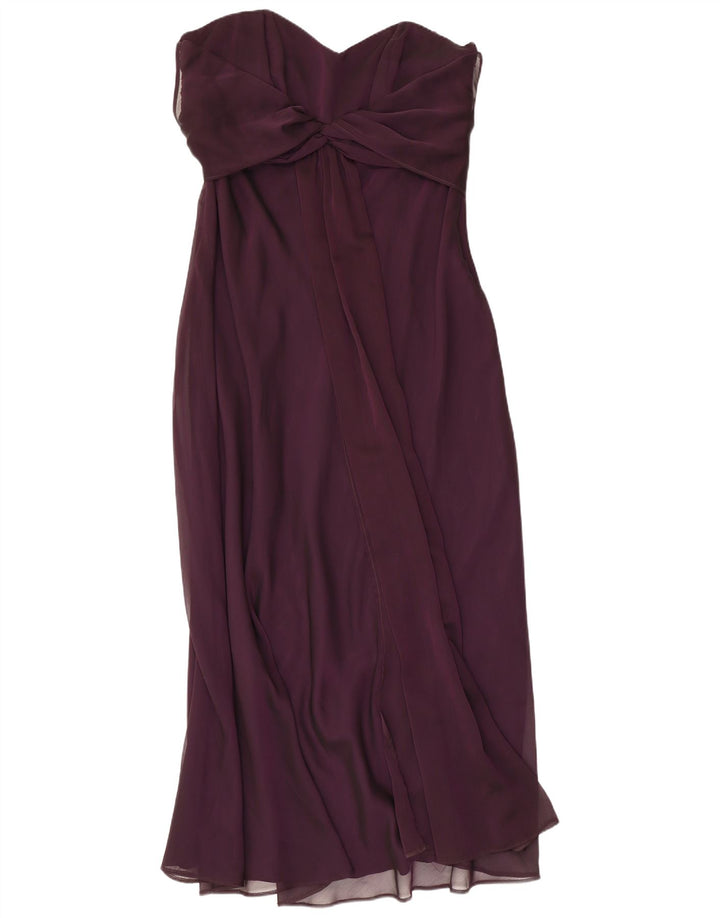 DEBUT Γυναικείο Maxi Στράπλες Φόρεμα UK 18 XL Purple Polyester