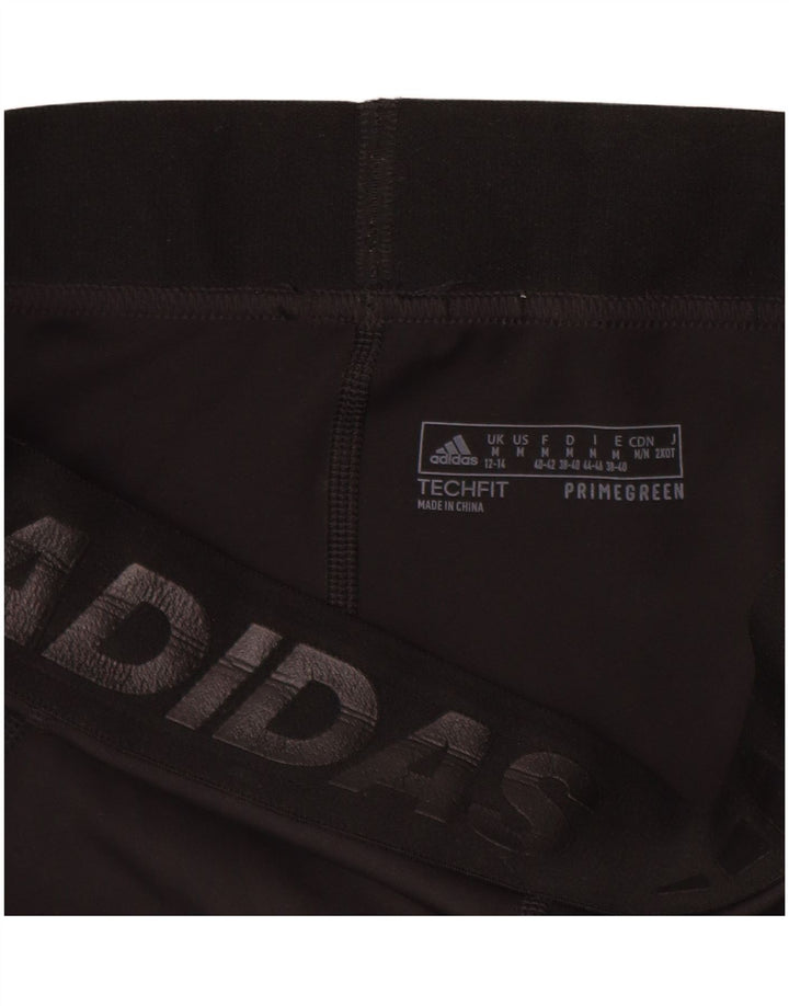 Γυναικεία γραφικά κολάν Adidas UK 12/14 Μεσαίου Μαύρου Πολυεστέρα