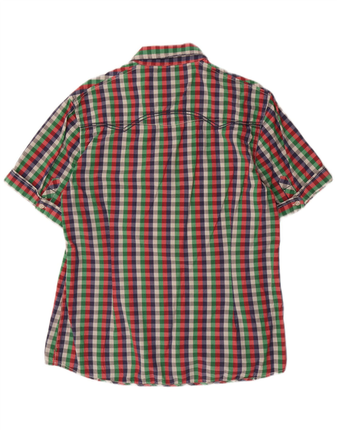 Ανδρικό κοντομάνικο πουκάμισο GARCIA με λεπτή εφαρμογή XL πολύχρωμο Gingham