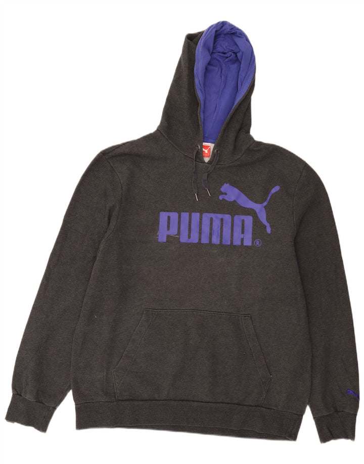 Ανδρικό γραφικό φούτερ με κουκούλα Puma Large Grey