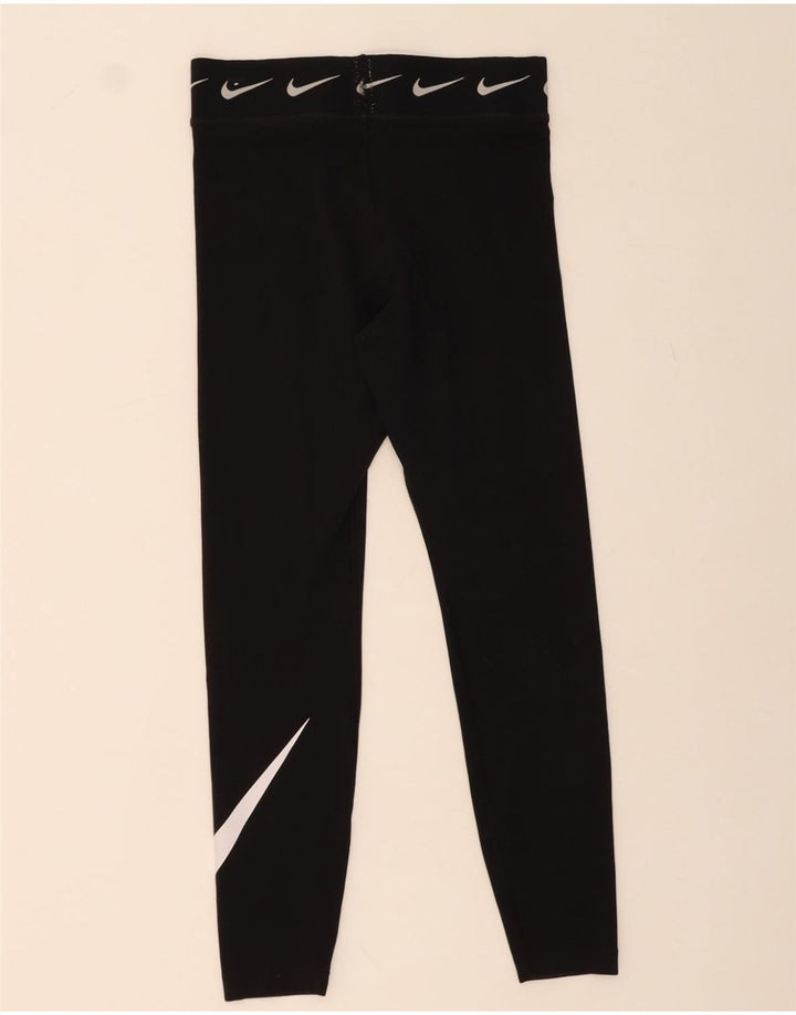NIKE Womens Graphic Leggings UK 14 Medium  Black Cotton Vintage Nike and Second-Hand Nike from Messina Hembry 