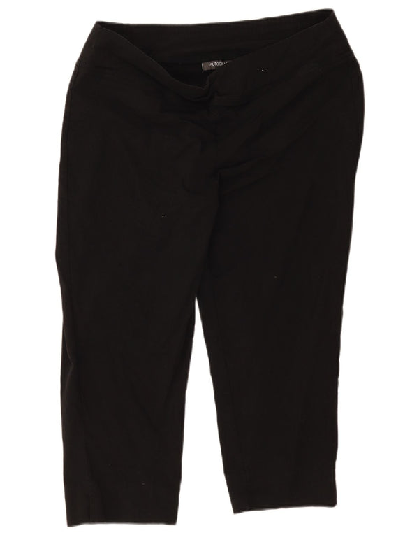 Marks & Spencer γυναικείο αυτόγραφο παντελόνι Capri UK 18 XL W36 L21 μαύρο