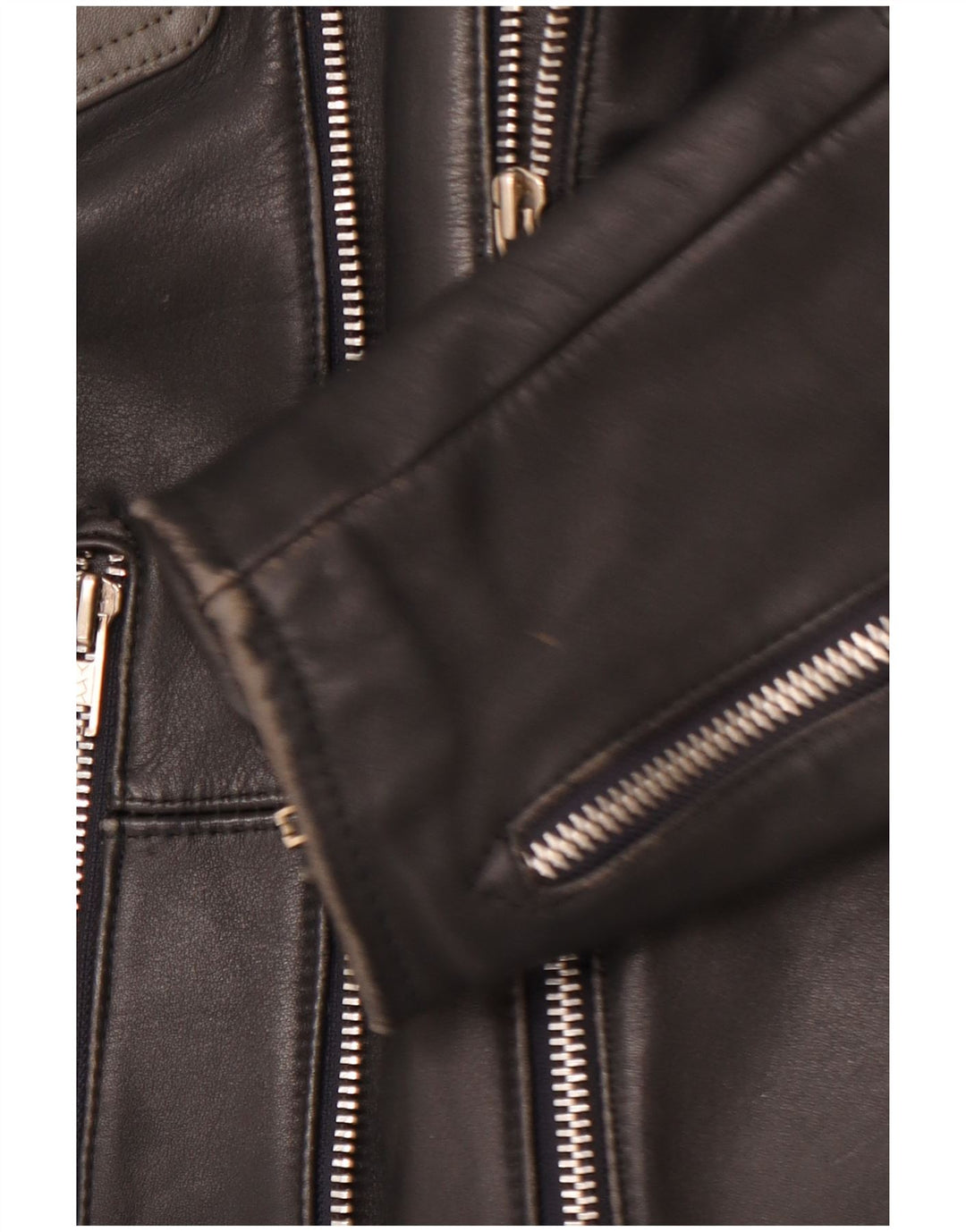 MQP Ανδρικό Δερμάτινο Μπουφάν Biker UK 46 3XL Μαύρο Colourblock Δερμάτινο