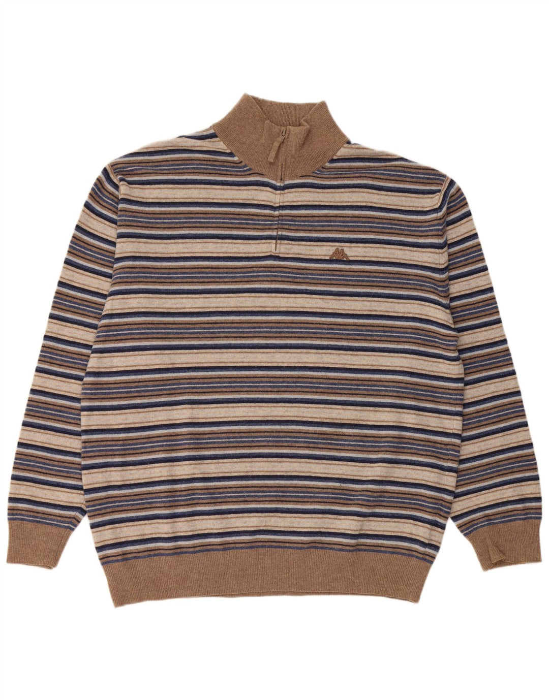 Kappa Ανδρικό πουλόβερ με φερμουάρ 3XL μαλλί πολύχρωμο ριγέ