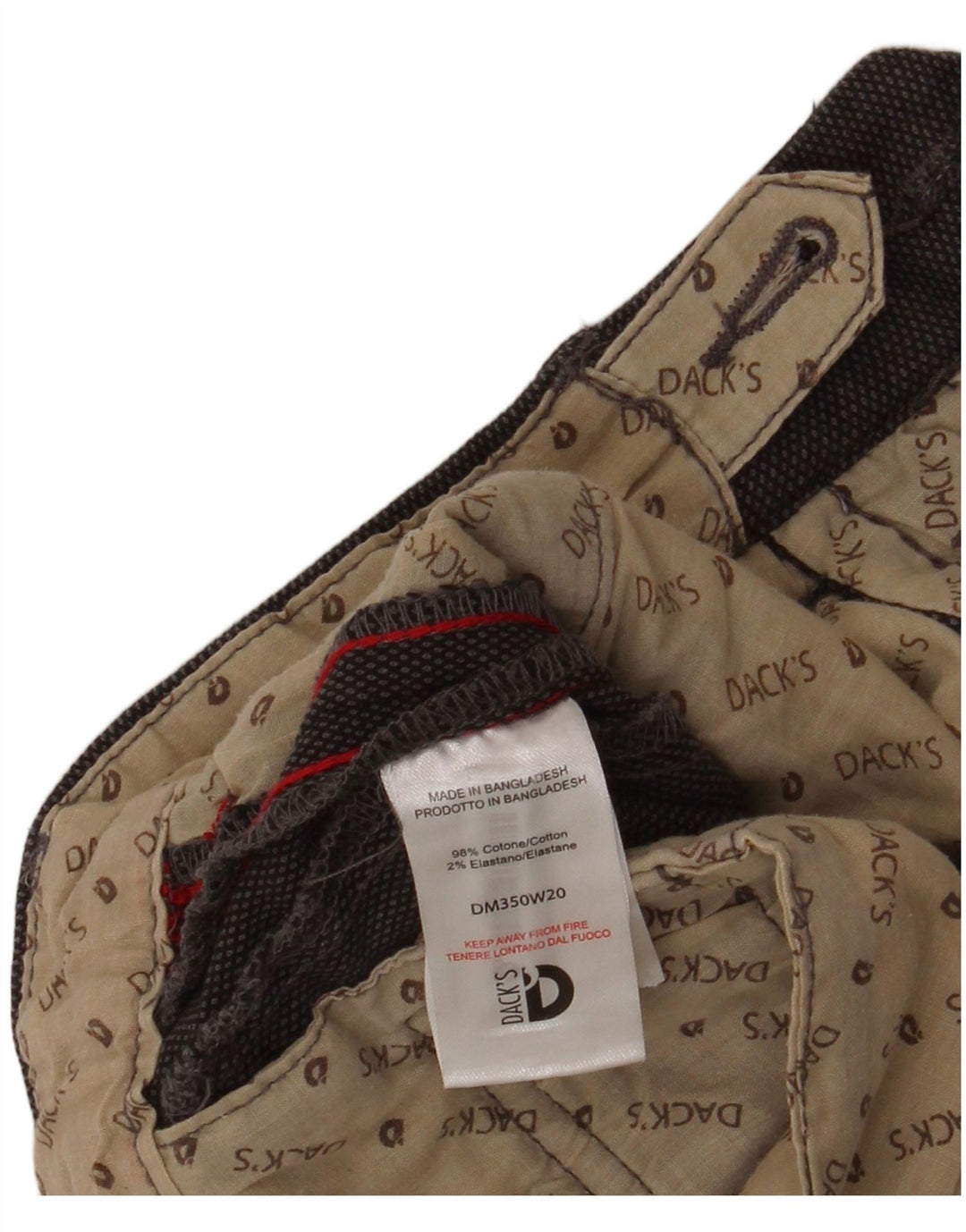 DACK'S Ανδρικό Slim Suit Παντελόνι IT 46 Small W30 L28 Γκρι βαμβακερό