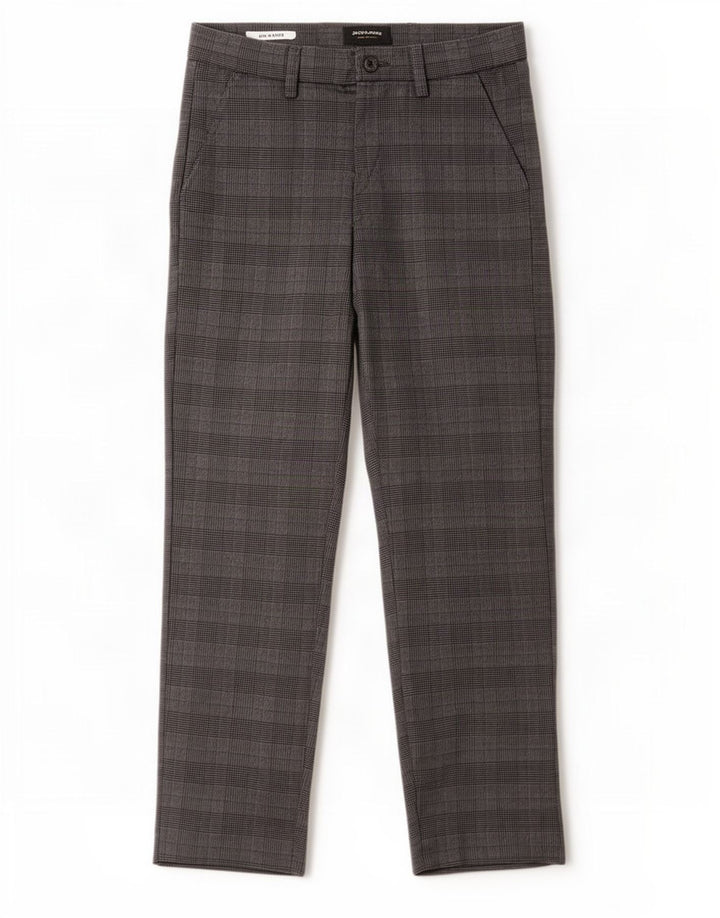 Jack & Jones Ανδρικό Marco Slim Suit Παντελόνι W28 L30 Grey Check Polyester