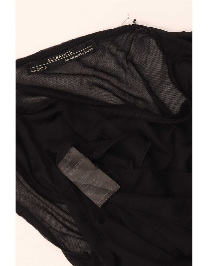 All Saints Γυναικεία Αμάνικη Μπλούζα Τοπ UK 10 Small Black Acetate
