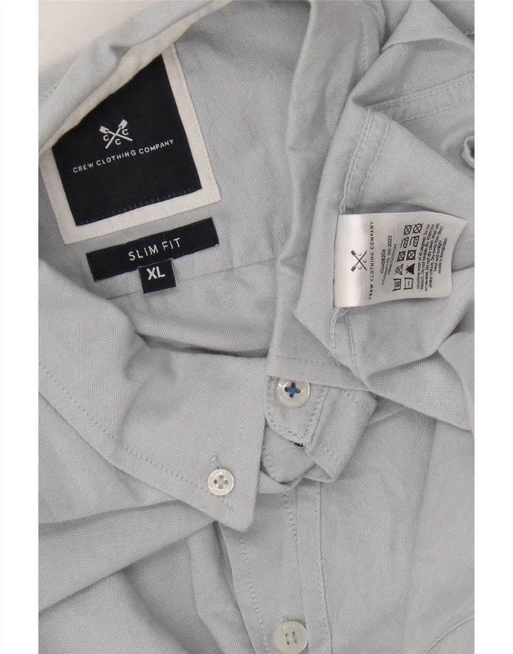 Ανδρικό πουκάμισο Crew Clothing Slim Fit, μεσαίο μπλε βαμβακερό