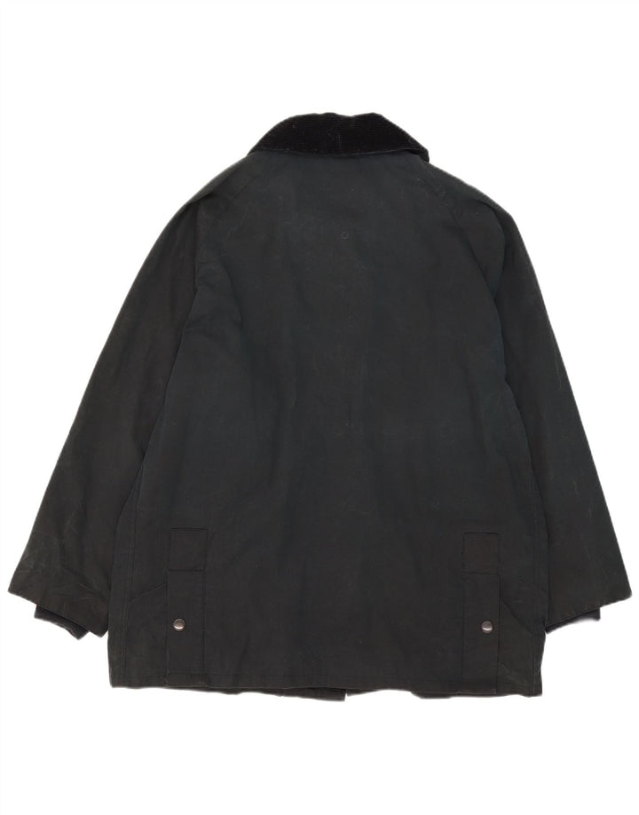 Zara Ανδρικό κερωμένο βαμβακερό μπουφάν UK 38 Medium Navy Blue Cotton