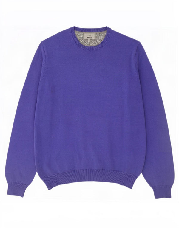 Ανδρικό πουλόβερ Marks & Spencer Regular Fit Crew Neck Jumper Large Purple