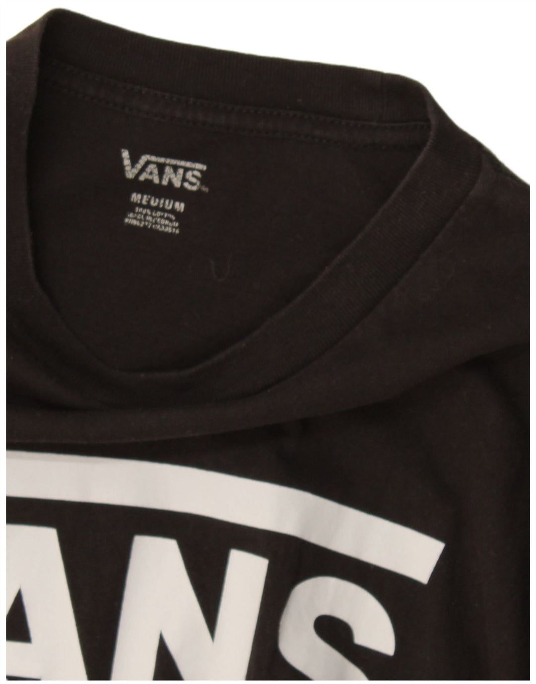 Vans Ανδρικό γραφικό μπλουζάκι μακρυμάνικο μεσαίο μαύρο βαμβακερό