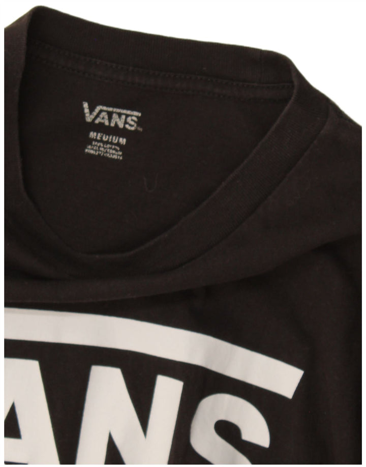 Vans Ανδρικό γραφικό μπλουζάκι μακρυμάνικο μεσαίο μαύρο βαμβακερό