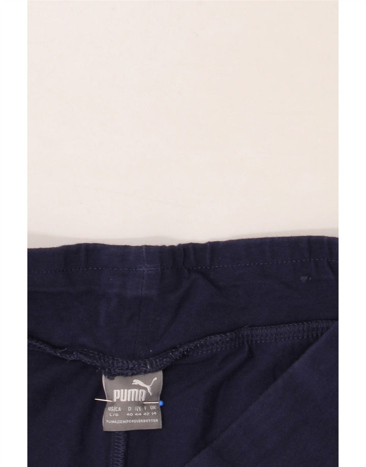 PUMA Womens Graphic Leggings UK 14 Medium  Navy Blue Vintage Puma and Second-Hand Puma from Messina Hembry 