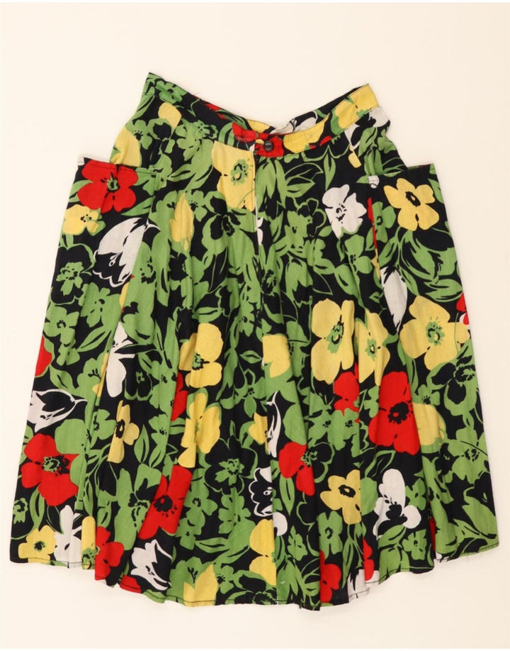 VINTAGE Womens Flared Skirt W29 Medium Multicoloured Floral Vintage Vintage and Second-Hand Vintage from Messina Hembry 