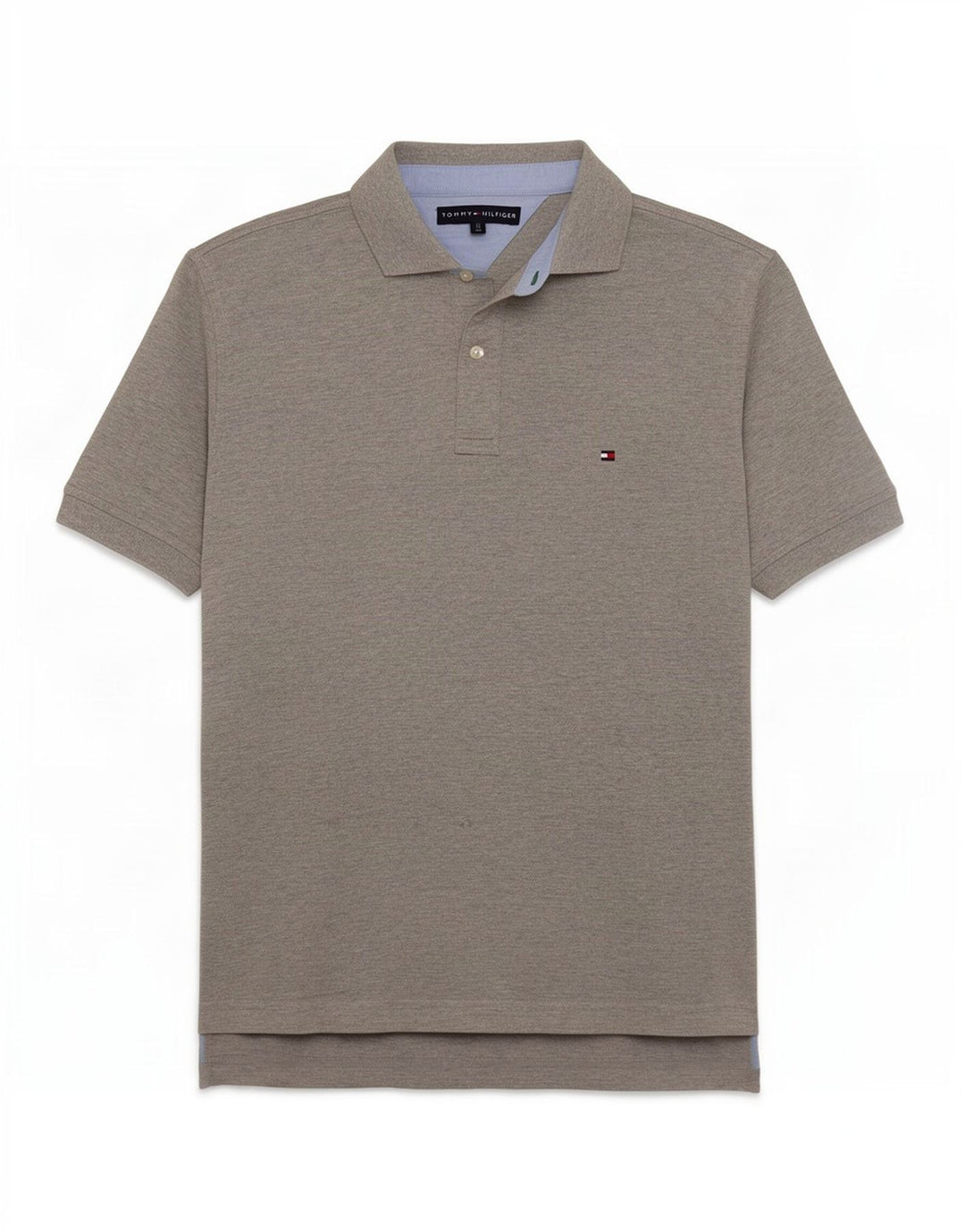 Ανδρικό πουκάμισο πόλο Tommy Hilfiger, Βαμβακερό μεσαίο γκρι