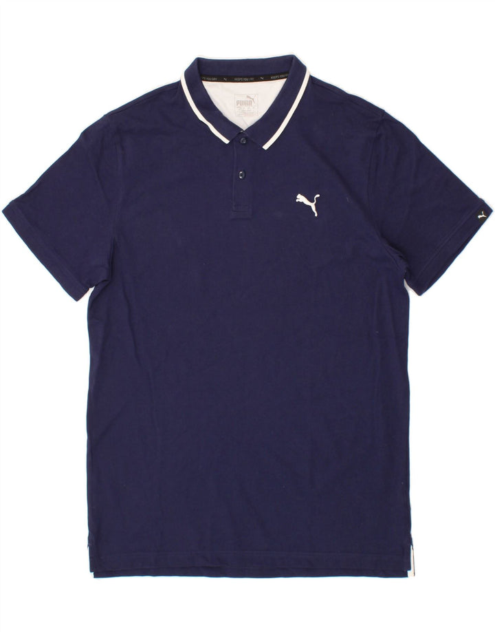 PUMA Mens Polo Shirt Large Navy Blue Cotton Vintage Puma and Second-Hand Puma from Messina Hembry 