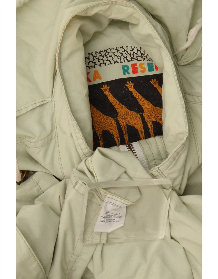Vintage Ανδρικό Bomber Jacket με κουκούλα UK 42 XL Πράσινο Πολυεστέρα