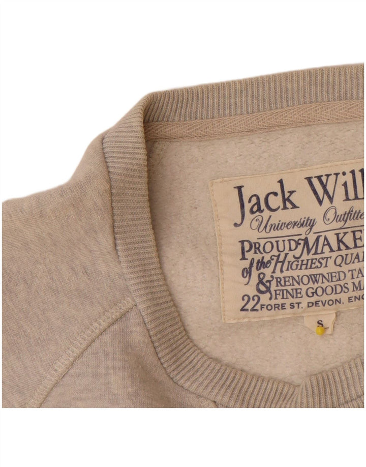 Ανδρικό γραφικό φούτερ Jack Wills, βαμβακερό μικρό γκρι