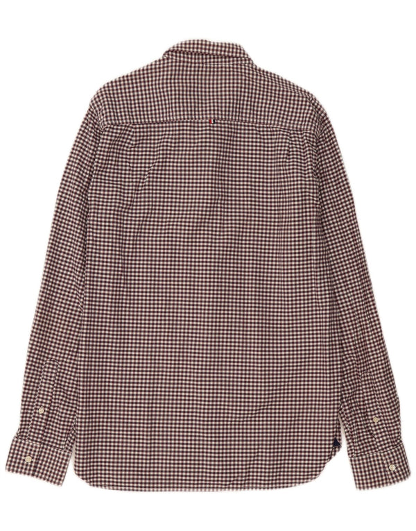 Ανδρικό πουκάμισο Superdry XL Βουργουνδί Gingham Cotton